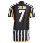 Günstige Fußballtrikots Juventus 2023-24 Chiesa 7 Heimtrikot Kurzarm